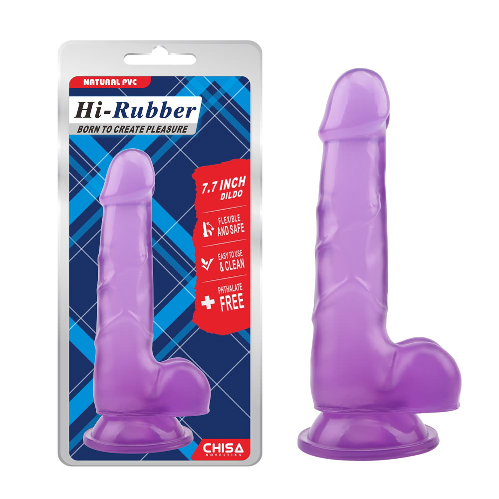 7.7 ນິ້ວ Slim Dildo-ສີມ່ວງ