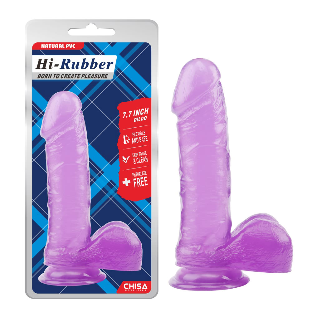 7.7 ນິ້ວ Dildo-ສີມ່ວງ