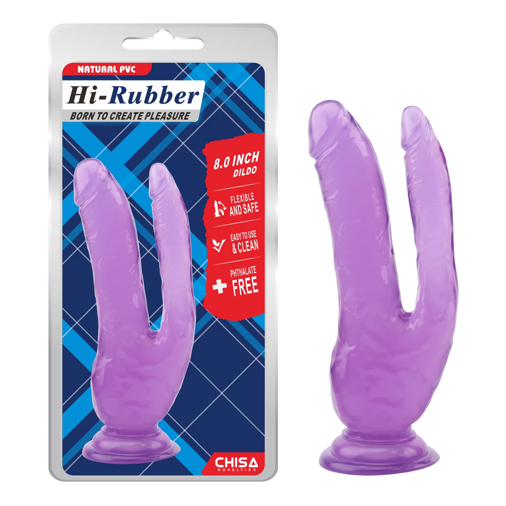 8.0 ນິ້ວ Dildo - ສີມ່ວງ