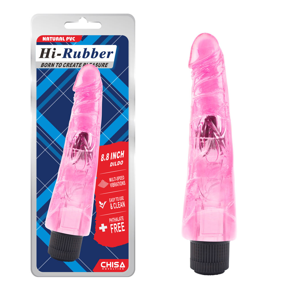 8.8 ນິ້ວ Vibrating Dildo-Pink