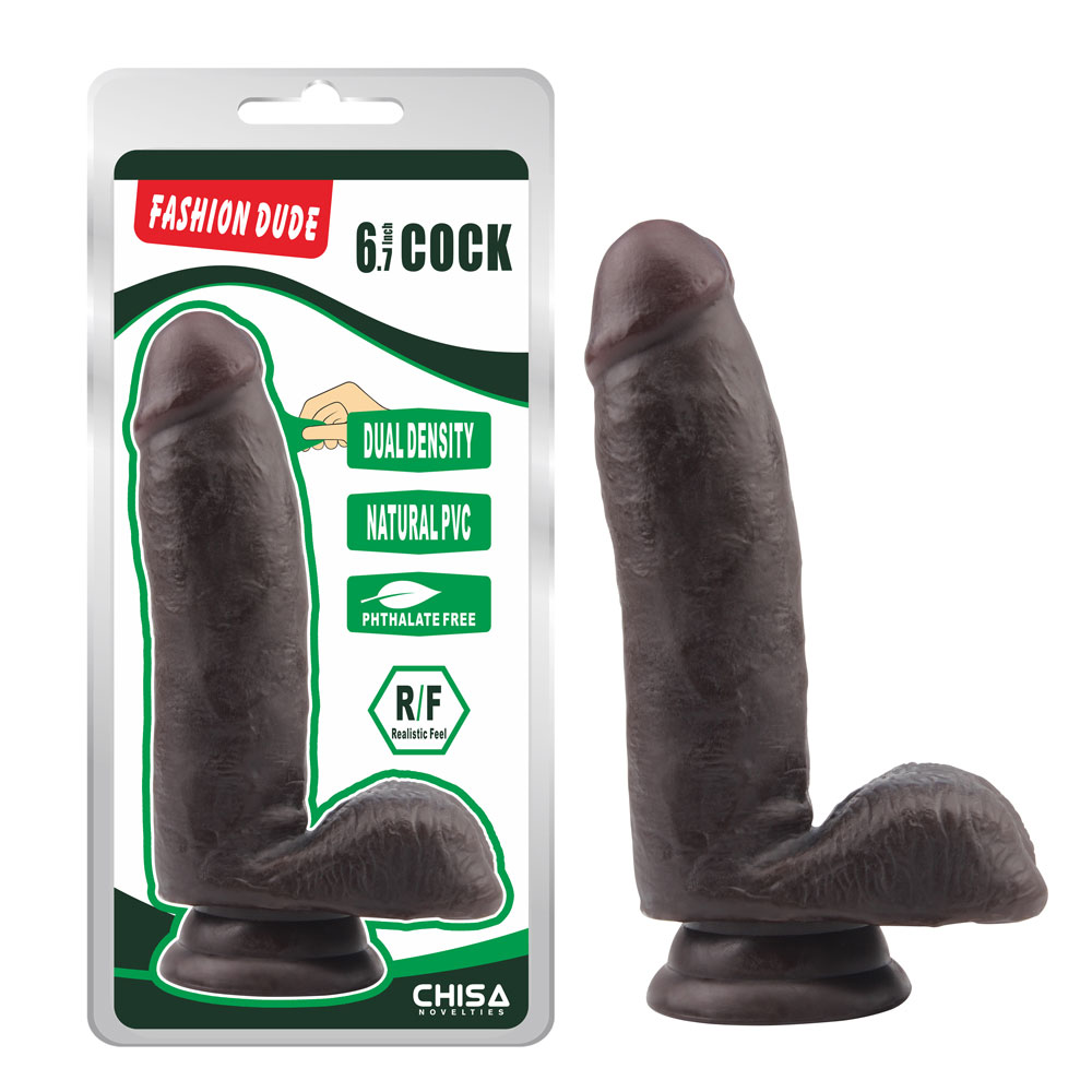 ແຟຊັ່ນ Dude-6.7 ນິ້ວ Cock-Brown