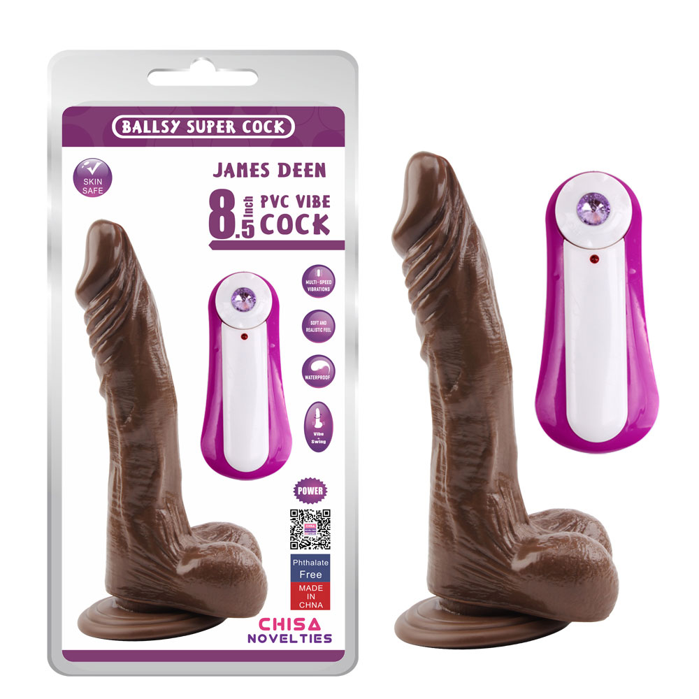JAMES DEEN 8.5 ສັ່ນ Dildo-Brown