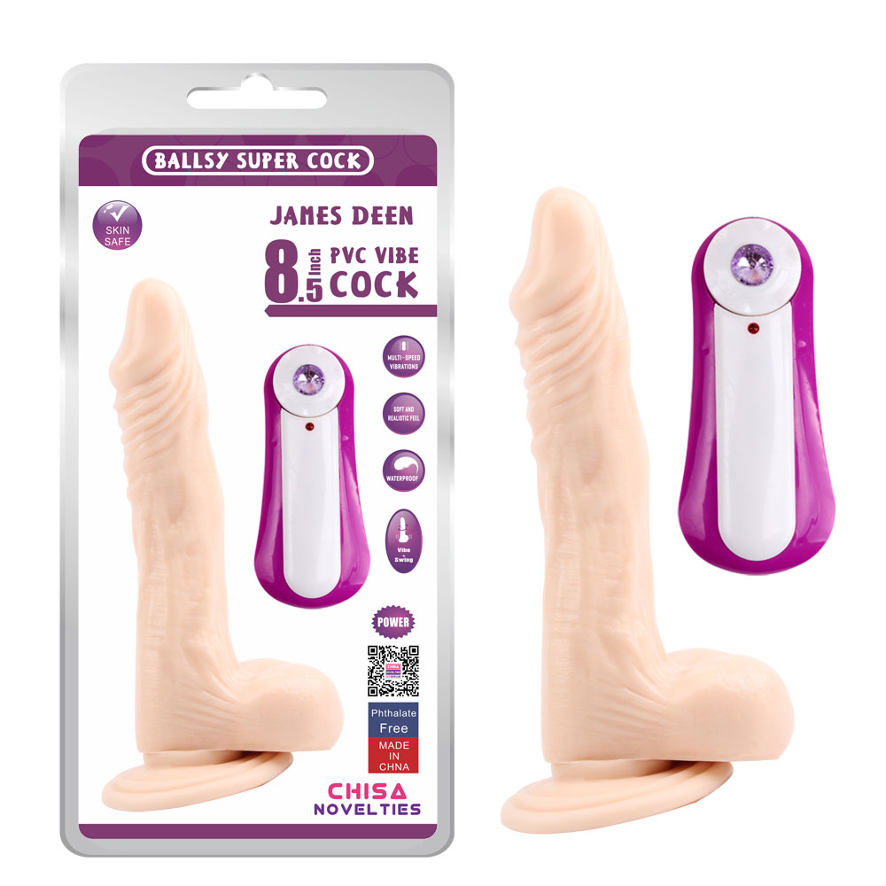JAMES DEEN 8.5 ສັ່ນ Dildo-Flesh