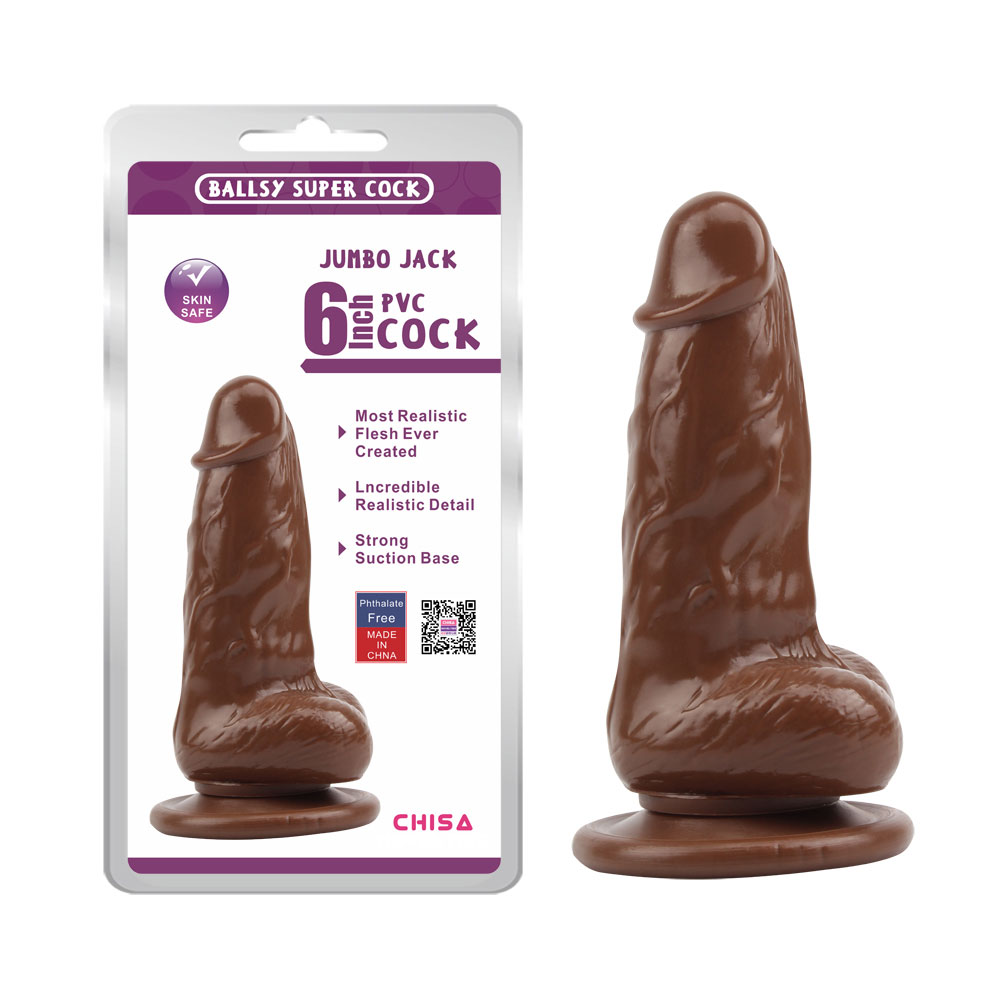 JUMBO JACK 6 Dildo - ສີນ້ໍາຕານ
