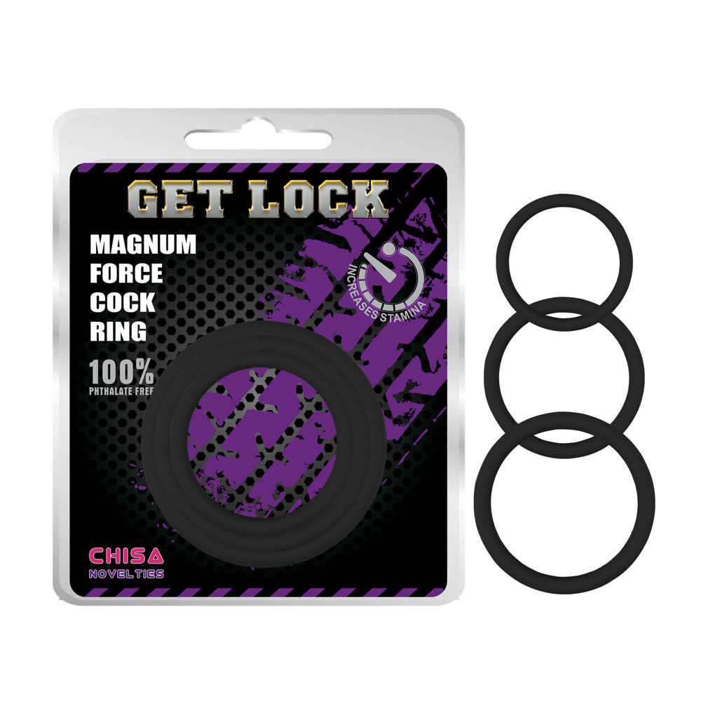 Magnum Force Cock Ring - ສີດໍາ